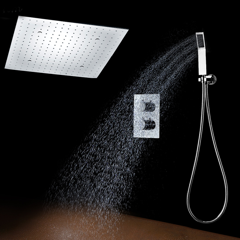Varadero Thermostatic LED Shower Panel Set with Hand Held Shower